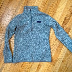 Patagonia quarter zip better sweater, xs, gray in good condition.